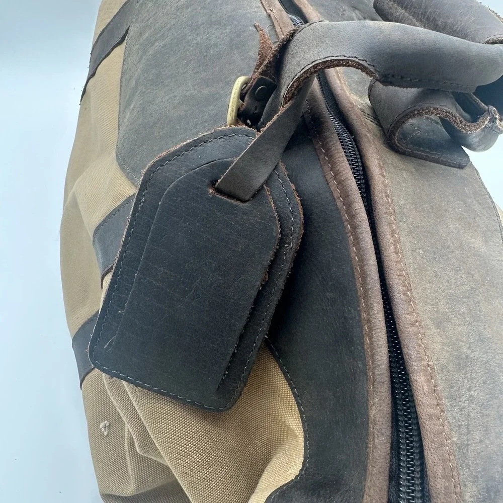 Vintage Canyon Outback‎ Jeffries Leather Canvas Duffle Bag 25